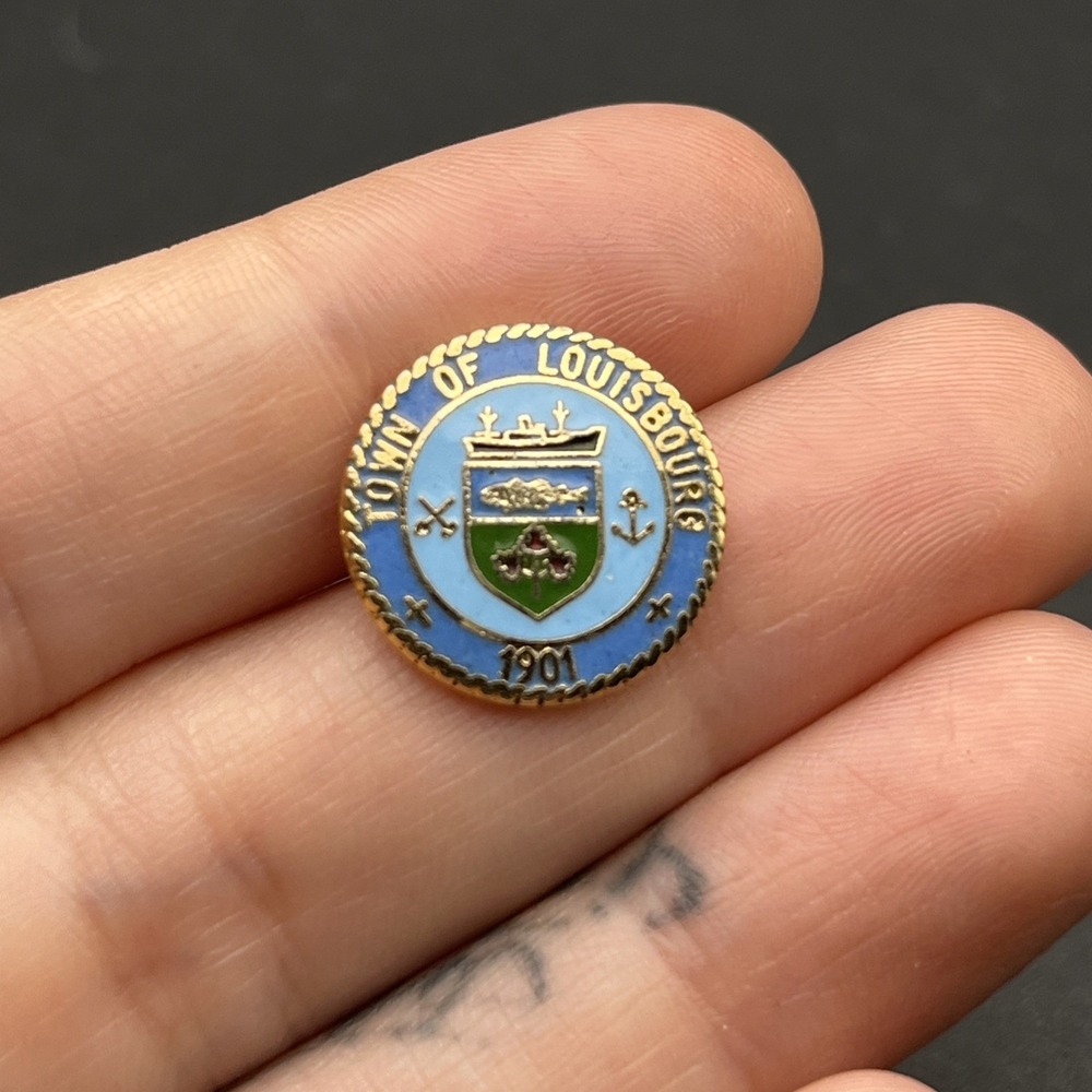 Town Of Louisbourg Cape Breton Island Nova Scotia Canada Lapel Hat Pin